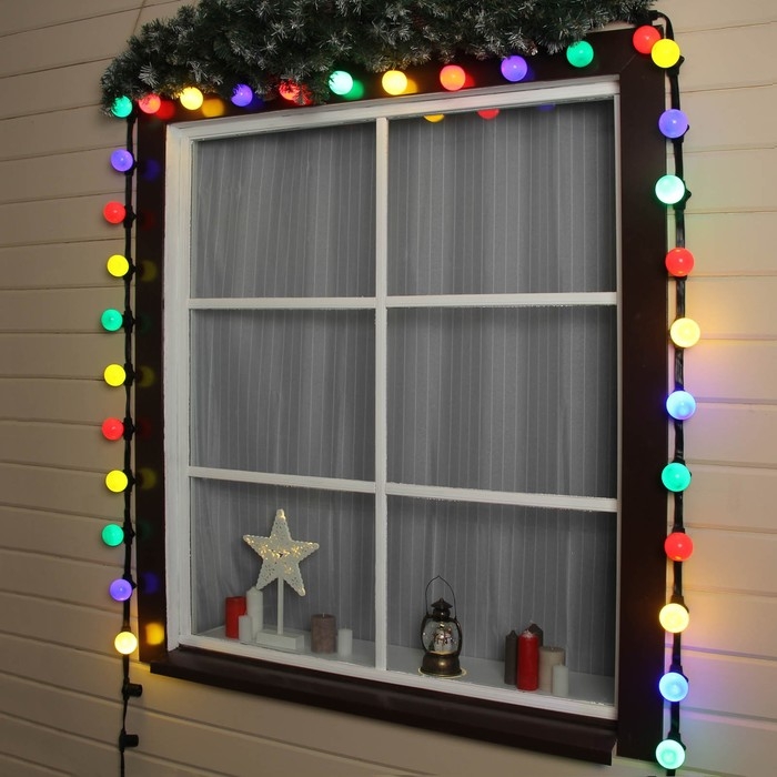 Гирлянда &laquo;Белт-лайт&raquo; 50 м, IP65, 5W, тёмная каучуковая нить, шаг 15 см, Е27 (без ламп), 220 В