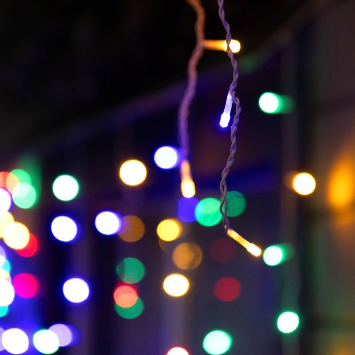 Гирлянда «Бахрома» 25 × 0.7 м, IP44, УМС, белая нить, 450 LED, свечение мульти, 220 В Гирлянда «Бахрома» 25 × 0.7 м, IP44, УМС, белая нить, 450 LED, свечение мульти, 220 В