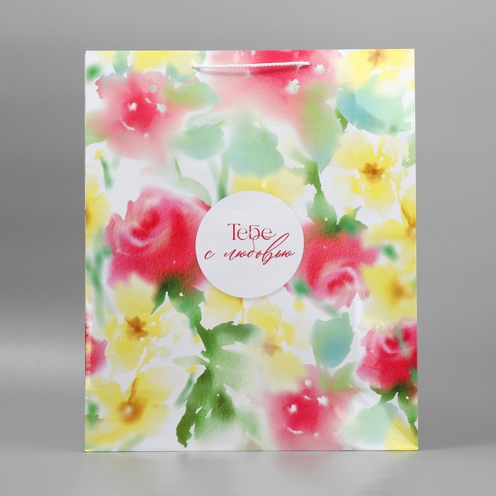 Пакет подарочный ламинированный, упаковка, &laquo;Тебе с любовью&raquo;, 40 х 49 х 15 см