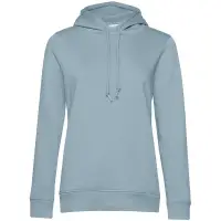 Толстовка с капюшоном женская BNC Inspire (Organic), серо-голубая, размер M