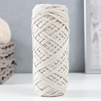 Шнур для вязания 100% полиэфир, ширина 4 мм 50м (айвори) Шнур для вязания 100% полиэфир, ширина 4 мм 50м (айвори)