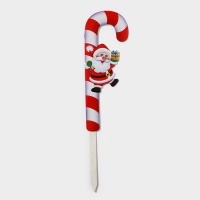 Топпер декоративный трость "Дедушка мороз с подарком" 16,7х67,5 см Топпер декоративный трость "Дедушка мороз с подарком" 16,7х67,5 см