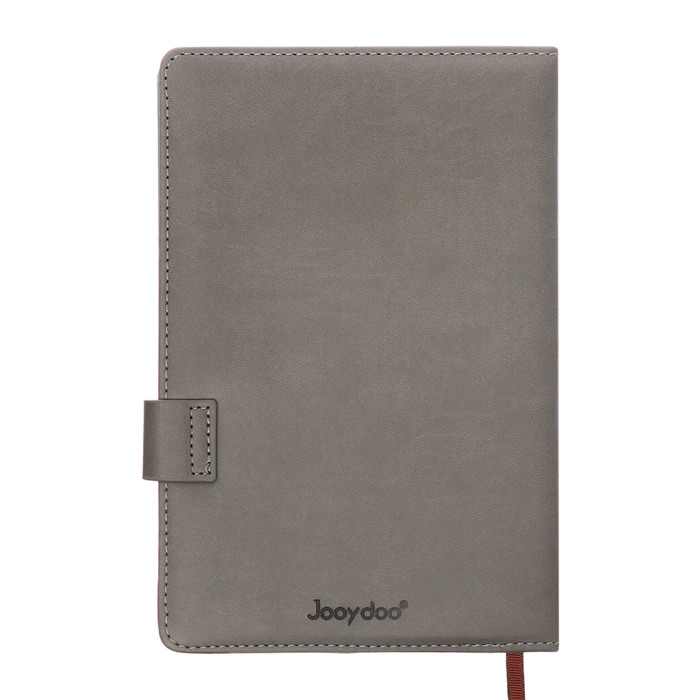 Ежедневник недатированный, А5, 140л, клетка, обл.кожзам, с хлястиком, Полоски серый