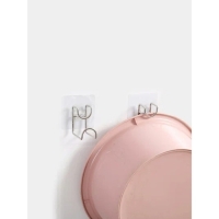 Держатель универсальный на липучке, 7&times;6&times;7 см, цвет хром