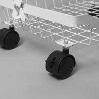 Накопитель складной на колесах, 3 полки, 35,3&times;27,3&times;53,3 см, цвет белый