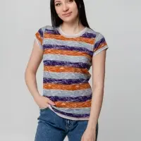 Футболка женская RAYET LADY двусторонняя, оранжевый/фиолетовый , размер XXL