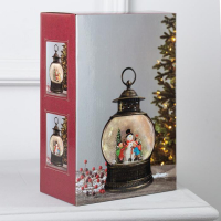 Светодиодная фигура &laquo;Дети и снеговик&raquo; 8 &times; 25 &times; 4 см, пластик, батарейки ААх3 (не в комплекте), свечение тёплое белое