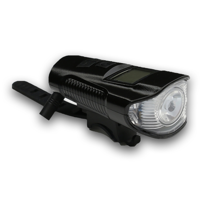 Фонарь велосипедный передний аккумуляторный, водонепроницаемый, 4 режима, сигнал, спидометр Фонарь велосипедный передний аккумуляторный, водонепроницаемый, 4 режима, сигнал, спидометр