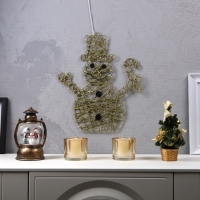 Светодиодная фигура &laquo;Снеговик&raquo; 34 &times; 41 см, металл, батарейки ААх2 (не в комплекте), свечение тёплое белое