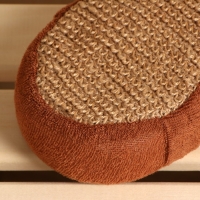 Мочалка из крапивы(рами), объемная, овальная с хлопком, 10*15*5 см Мочалка из крапивы(рами), объемная, овальная с хлопком, 10*15*5 см