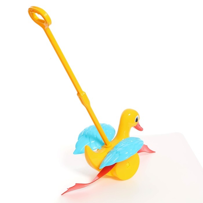 Каталка с ручкой &laquo;Утёнок Кряк&raquo;, со звуковым устройством, МИКС