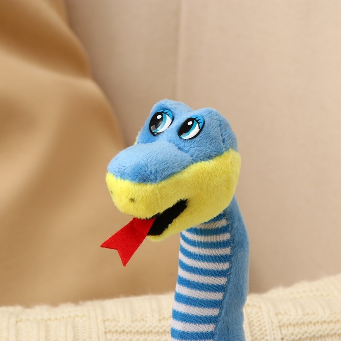 Мягкая игрушка «Змея», с полосатым животом, 42 см, цвет МИКС Мягкая игрушка «Змея», с полосатым животом, 42 см, цвет МИКС