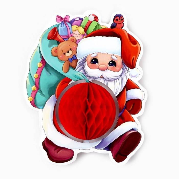 Ёлочная игрушка новогодняя «Дед мороз», на Новый год, 10,9 х 13,8 см Ёлочная игрушка новогодняя «Дед мороз», на Новый год, 10,9 х 13,8 см