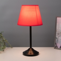 Лампа настольная "Элеонора" 1х15Вт Е27 черный/красный 22х22х42см RISALUX Лампа настольная "Элеонора" 1х15Вт Е27 черный/красный 22х22х42см RISALUX