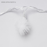 Гирлянда &laquo;Нить&raquo; 5 м с насадками &laquo;Ёжики&raquo;, IP20, прозрачная нить, 20 LED, свечение мульти (RG/RB), мигание, 220 В