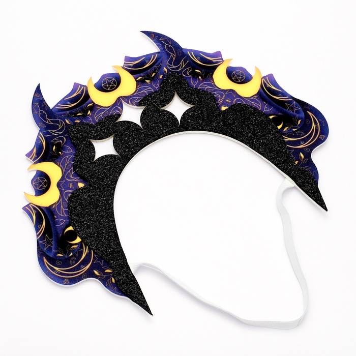 Кокошник карнавальный «Тёмный», фетр Кокошник карнавальный «Тёмный», фетр