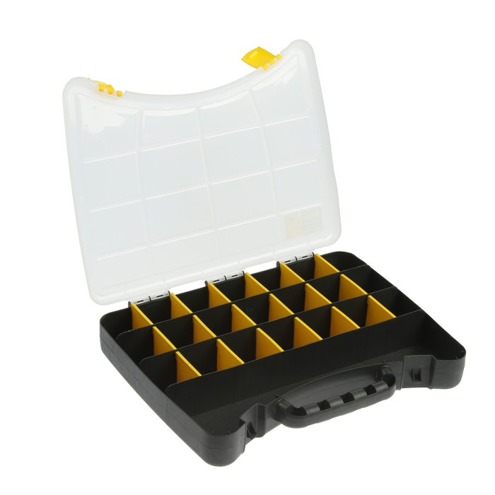 Органайзер с замком ТУНДРА, переставные перегородки, 16 Органайзер с замком ТУНДРА, переставные перегородки, 16 ", 400 х 300 х 60 мм