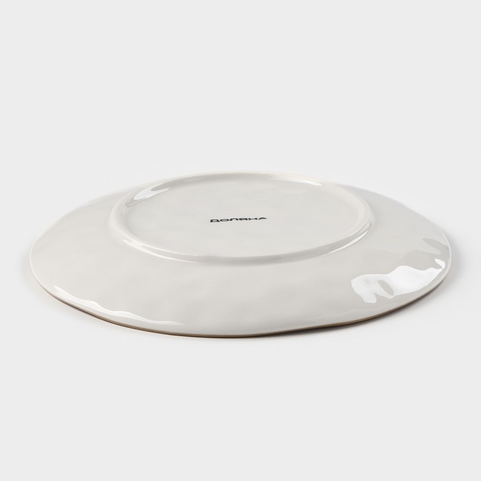 Тарелка фарфоровая Доляна &laquo;Космос&raquo;, d=18,5 см, цвет красный