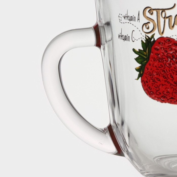 Кружка стеклянная &laquo;Полезные фрукты&raquo;, 200 мл, рисунок МИКС