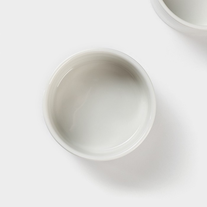 Набор соусников керамических на деревянной подставке &laquo;Стильный Мишка&raquo;, 3 предмета: 2 соусника 120 мл, подставка