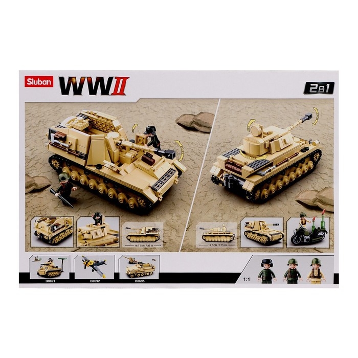 Конструктор Армия ВОВ &laquo;Немецкий танк PanzerIV&raquo;, 543 детали