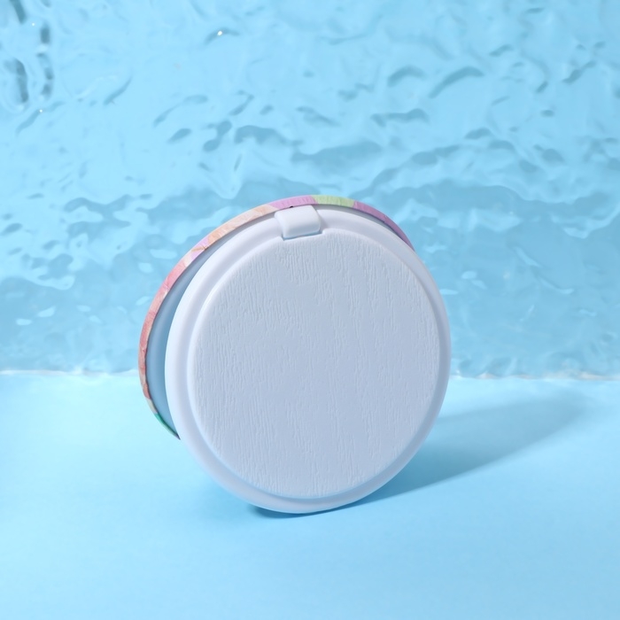 Зеркало складное &laquo;Цветы&raquo;, d = 7,5 см, цвет розовый