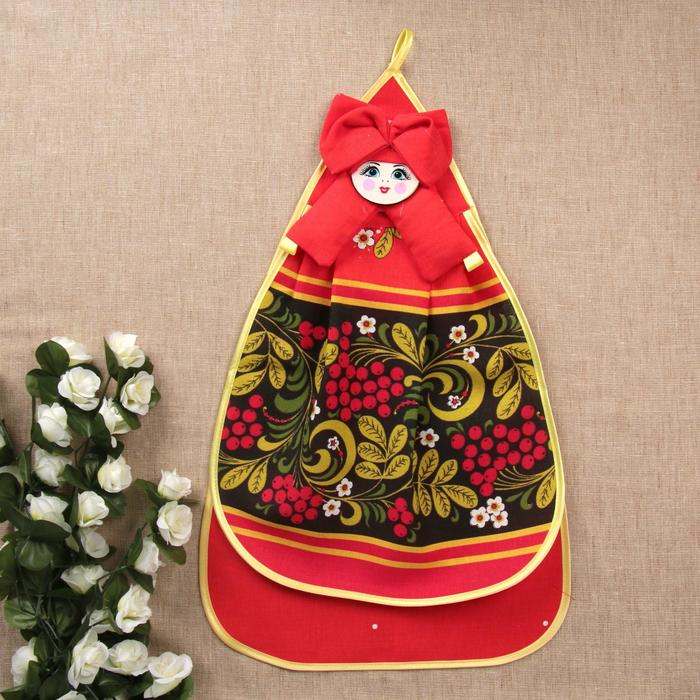 Полотенце &laquo;Луковка - матрёшка&raquo;, хохлома, двойная сувенирное
