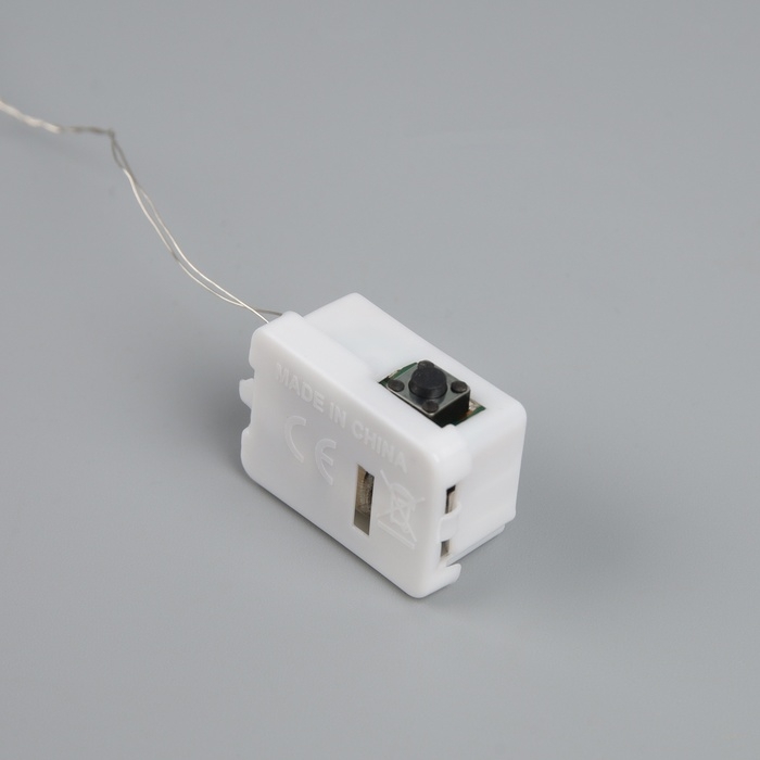 Набор гирлянд &laquo;Нить&raquo; 1 м роса, IP20, серебристая нить, 10 LED, свечение мульти, 3 режима, батарейки AG13х3 (в комплекте) , 5 шт.