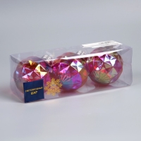 Набор елочных шаров "Яркие переливы", d=7 см, 3 LED, 3 шт, AG13x9, свечение тёплое белое Набор елочных шаров "Яркие переливы", d=7 см, 3 LED, 3 шт, AG13x9, свечение тёплое белое