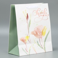 Пакет подарочный ламинированный, упаковка, &laquo;Спасибо&raquo;, 25.4 х 30.5 х 12.7 см