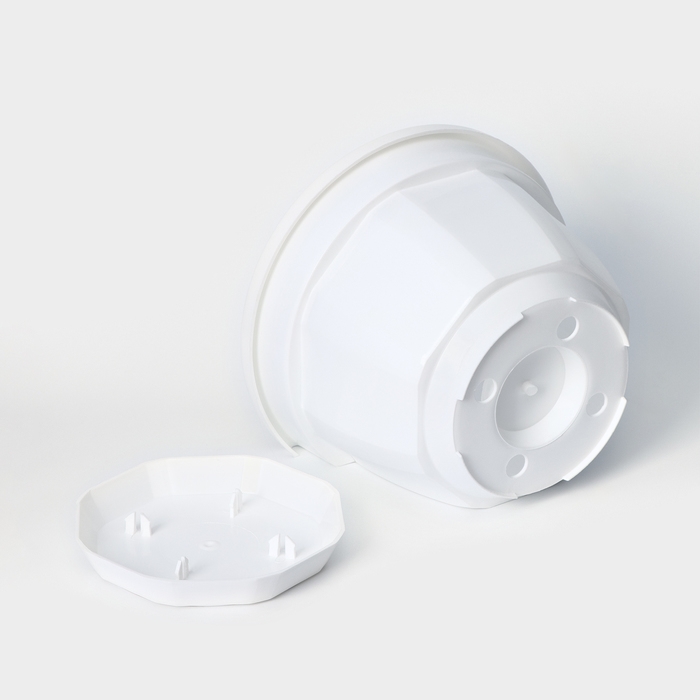 Кашпо настенное «Ника», d=20 см, 3 л, цвет белый Кашпо настенное «Ника», d=20 см, 3 л, цвет белый