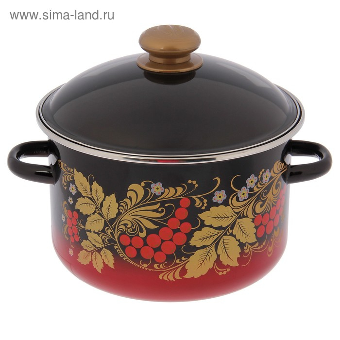 Кастрюля эмалированная «Рябинушка», 4 л, индукция Кастрюля эмалированная «Рябинушка», 4 л, индукция