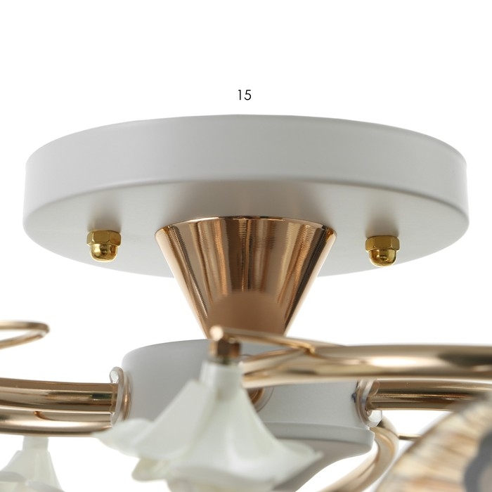 Люстра "Молла" 5хЕ27 40Вт бело-золотой 56х56х25 см BayerLux