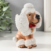 Сувенир полистоун подставка под очки "Пудель" 9х8х13 см