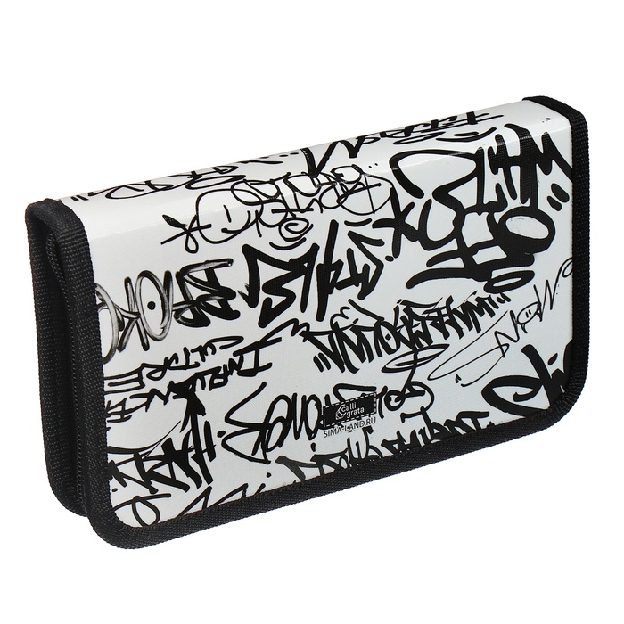 Пенал 1 секция 115 х 205 х 30 мм, Calligrata Пенал 1 секция 115 х 205 х 30 мм, Calligrata "Граффити", ламинированный картон