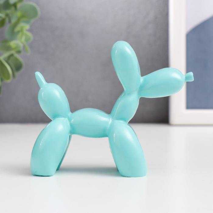 Сувенир полистоун Сувенир полистоун "Воздушный шарик - собачка" нежно-голубой 8х10х4 см