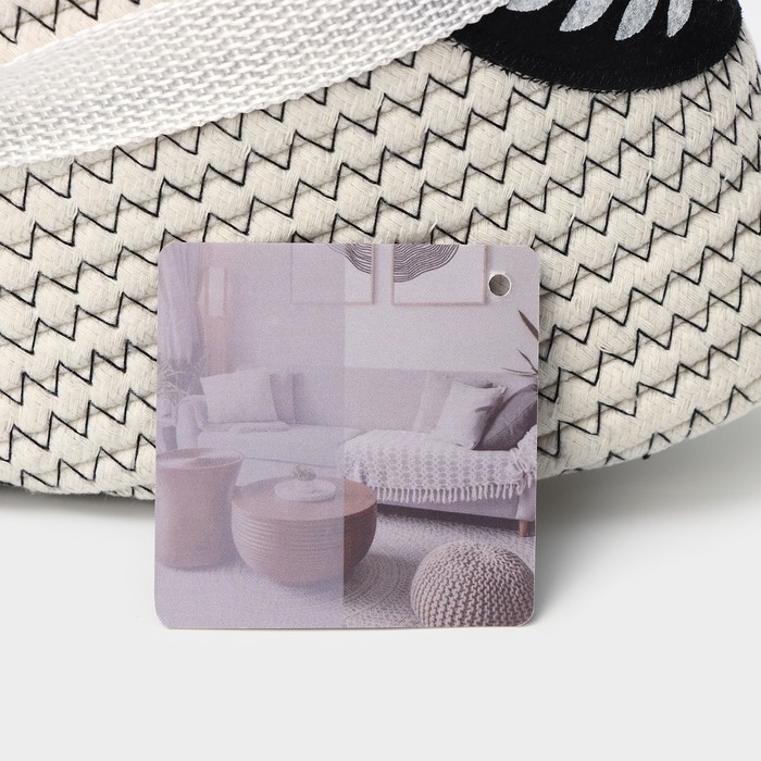 Корзина для хранения LaDо́m Sweet home, ручное плетение, 31&times;31&times;24 см, цвет белый