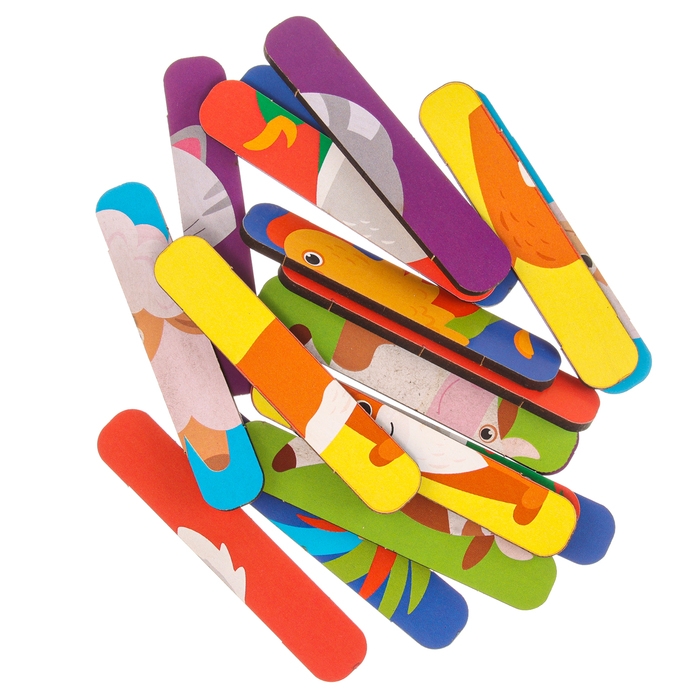 Головоломка. Собери 6 картинок &laquo;Ферма&raquo;, двусторонние палочки