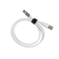Кабель, 3 А, Type-C - USB, прозрачный, TPE оплётка, 1 м, белый Кабель, 3 А, Type-C - USB, прозрачный, TPE оплётка, 1 м, белый