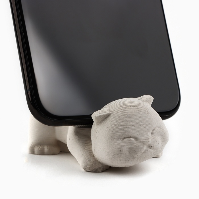 Подставка для телефона &laquo;Котик&raquo;, белая, 6,5 х 5 см