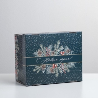 Коробка подарочная новогодняя складная &laquo;С Новым годом&raquo;, 31,2 х 25,6 х 16,1 см, Новый год