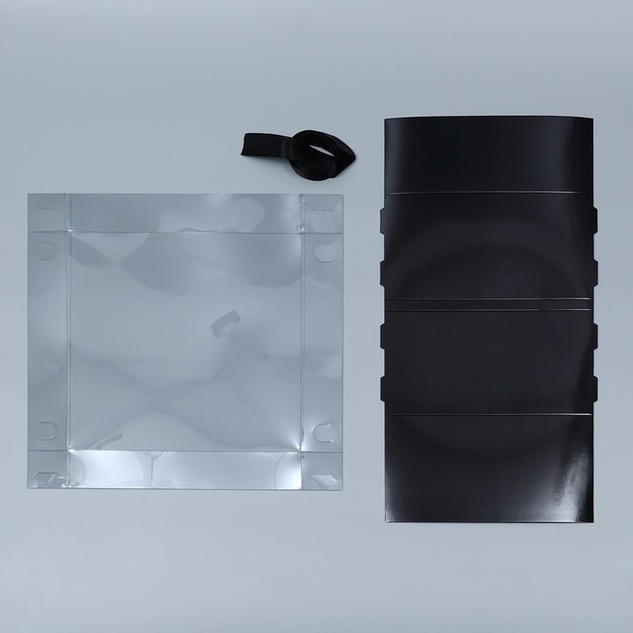 Коробка подарочная складная, упаковка, &laquo;Чёрная&raquo;, 20 х 20 х 10 см