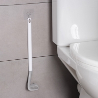 Ёршик для унитаза Доляна, силиконовый, 7×4×39 см, цвет серый Ёршик для унитаза Доляна, силиконовый, 7×4×39 см, цвет серый