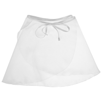 Юбка с запахом для гимнастики и танцев Grace Dance, р. 30-32, цвет белый Юбка с запахом для гимнастики и танцев Grace Dance, р. 30-32, цвет белый