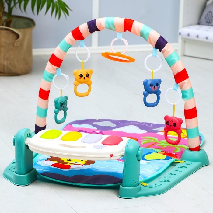 Развивающий музыкальный коврик &laquo;Пляж&raquo;, 73x48 см.