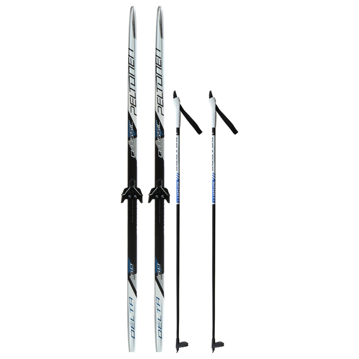 Комплект лыжный: пластиковые лыжи 160 см без насечек, стеклопластиковые палки 120 см, крепления NN75 мм, цвета МИКС Комплект лыжный: пластиковые лыжи 160 см без насечек, стеклопластиковые палки 120 см, крепления NN75 мм, цвета МИКС