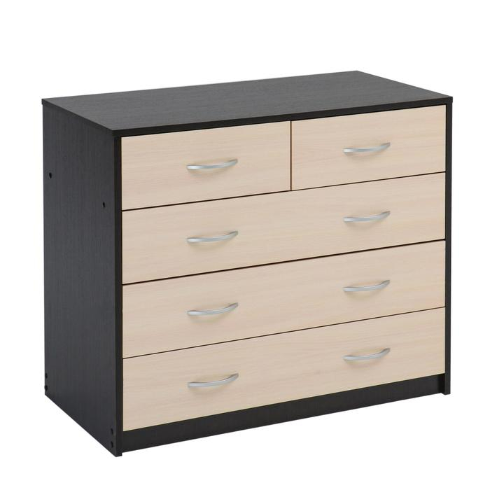 Комод 5 ящиков, 900х480х800, Венге темный/Венге светлый Комод 5 ящиков, 900х480х800, Венге темный/Венге светлый