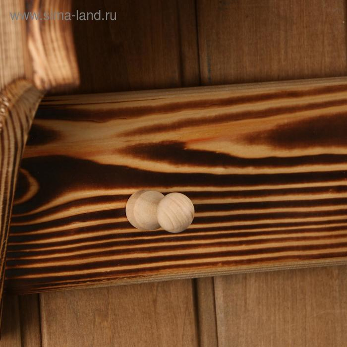 Полка вешалка обожжённая, 3 крючка, 43&times;27&times;17 см