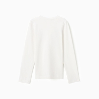 Джемпер для девочки школьный, цвет молочный, рост 122 см