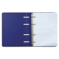 Тетрадь на кольцах A5 120 листов в клетку Calligrata Синяя, пластиковая обложка, блок офсет Тетрадь на кольцах A5 120 листов в клетку Calligrata Синяя, пластиковая обложка, блок офсет